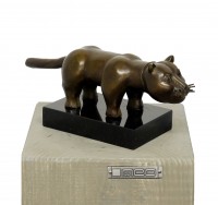 Modern Art Animal Bronze - El Gato, signed F. Botero