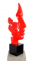 Fragment of a Mask - Red Fiberglass - Martin Klein
