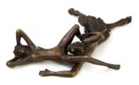 Erotic Vienna Bronze, Faun having oral sex with woman, 2 parts
