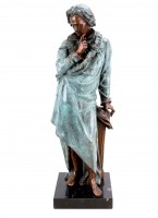 Opulent Bronze Statue - Ludwig van Beethoven - Signed Teupheme