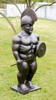 XXL Bronze Sculpture - Roman Warrior - sign. Fernando Botero