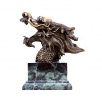 Bronze Chinese Dragon Head - Dragon Lóng - Signed Martin Klein