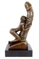 Woman on Giant Phallus - Bronze Erotic Nude - M. Nick