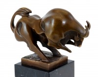 Cubist Bull in miniature format - Real Bronze - Milo