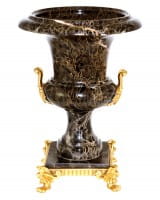 Art Deco Bronze - Marble Amphora / Vase - Signed by Milo