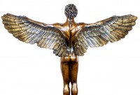 Large Ikarus Sculpture - Erotic Gay Bronze - A.A. Weinman
