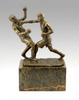 Bronze Cup/ Sports Trophy for Boxing, signed Milo
