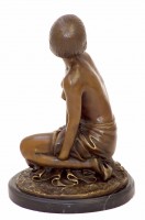 Art Deco Bronze Sculpture - nude Aspasie signed A.Gennarelli