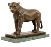 Nubian Lioness - signed Rembrandt Bugatti - limited Animal Bronze