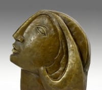 Modern Art Bronze - Woman's Head - after Picasso, by Milo