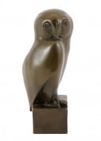 Animal Sculpture - Owl - sign. François Pompon - Real Bronze