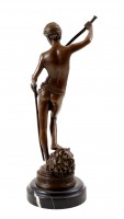 Bronze statue - David after the fight - sign. Antonin Mercié
