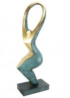 Limited Bronze Sculpture - Sunlover - Martin Klein - Abstract Figurine