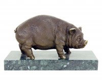 Bronze Pig / Domestic Pig - Bronze Statue - Sculpture by Bugatti