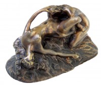 Erotic Vienna Bronze, Two lesbian women o. the rock, Lambeaux