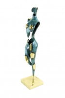 Limited Female Silhouette - Abstract Bronze Sculpture - Signed