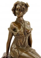 Art Deco Figurine - Twenties Erotic Nude - signed Milo