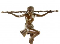 Art Deco Statue - Bacchanalian Dancer - Pierre Le Faguays