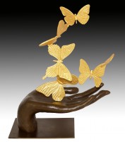 Contemporary Art Sculpture - Flying Away - Butterflies - M. Klein
