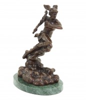 Hermes - God Statue - Signed Giambologna - Mythological Sculpture