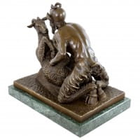 Pan and the Goat - Erotic Bronze - signed by Milo