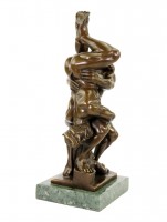 Homoerotic Bronze Statue - Belligerence - Signed Milo