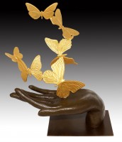 Contemporary Art Sculpture - Flying Away - Butterflies - M. Klein