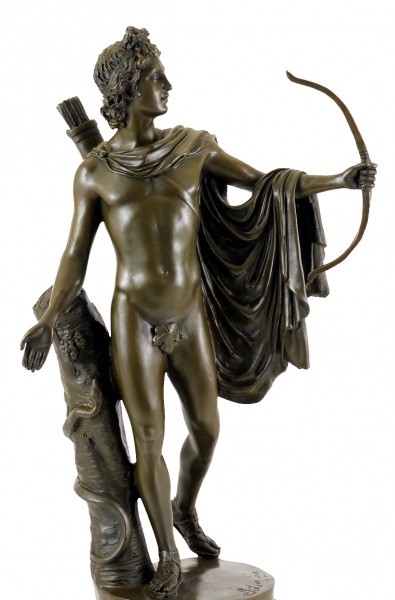 Antique Bronze Sculpture - Apollo Belvedere - by Leochares