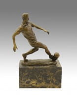 Bronze Sports Trophy - The Football Player - signed Milo