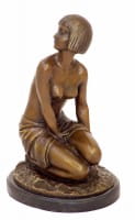 Art Deco Bronze Sculpture - nude Aspasie signed A.Gennarelli