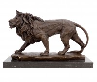Bronze Animal Sculpture - Walking Lion - Animal Figurine - Signed Milo Bronze Animal Sculpture - Walking Lion - Animal Figurine - Signed Milo