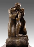 Georgeous bronze sculpture - The Kiss - inspired by G. Klimt