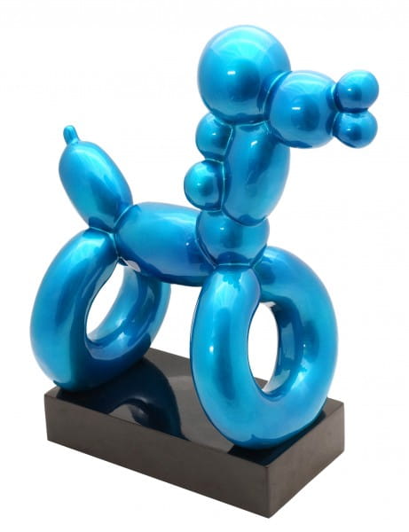 Blue Fiberglass Figure - Balloon Dog - Tribute to Jeff Koons