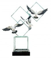Ways of Liberty by Martin Klein - Animal Sculpture - Doves - Limited