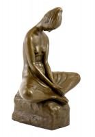 Modern Art Bronze - Vestal Virgin - signed Ivan Mestrovic