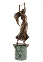 Art Deco Statue - Middle Eastern Sword Dancer - signed Preiss