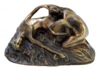Erotic Vienna Bronze, Two lesbian women o. the rock, Lambeaux