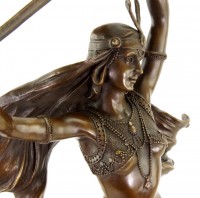 Art Deco Statue - Middle Eastern Sword Dancer - signed Preiss