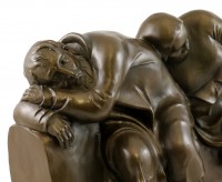 Modern Bronze Sculpture - Sleeping Drifters - Ernst Barlach