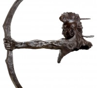 Indian With Bow - Iroquois - Indian Bronze Warrior - Remington