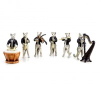 Band of Cats - Vienna Bronze - Six-Piece - Cat Figurines - Group