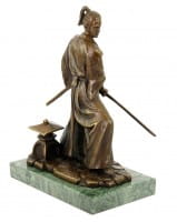 Samurai with Sword - Limited Bronze Statue by Milo