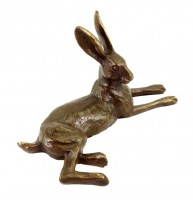 Resting Hare - Numbered Bronze Animal Figurine - Signed Milo