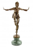 Art Deco Bronze Sculpture - Revue Dancer - signed Chiparus