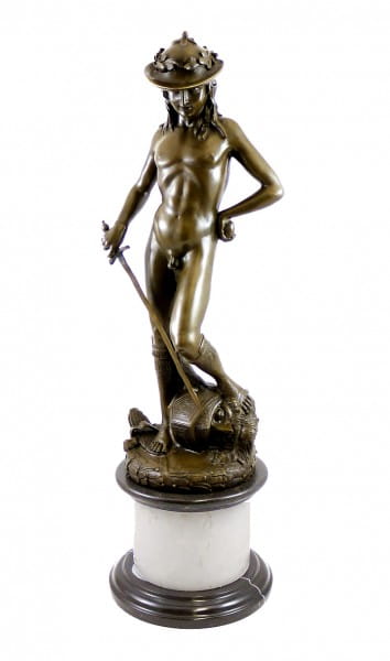 Mythology Bronze - Donatello's David - signed Donatello