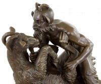 Pan and the Goat - Erotic Bronze - signed by Milo