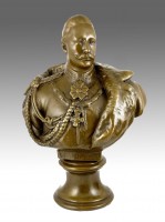 William II. - German Emperor Bronze bust Statue signed