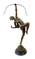 Tall Art Deco Sculpture - Diana - signed Pierre le Faguays