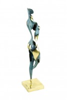 Limited Female Silhouette - Abstract Bronze Sculpture - Signed