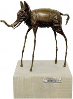 Surreal Modern Art Bronze Sculpture - Space Elephant - Salvador Dali